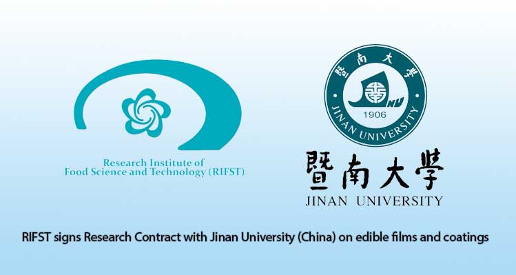 RIFST signs Research Contract with Jinan University (China) on edible films and coatings